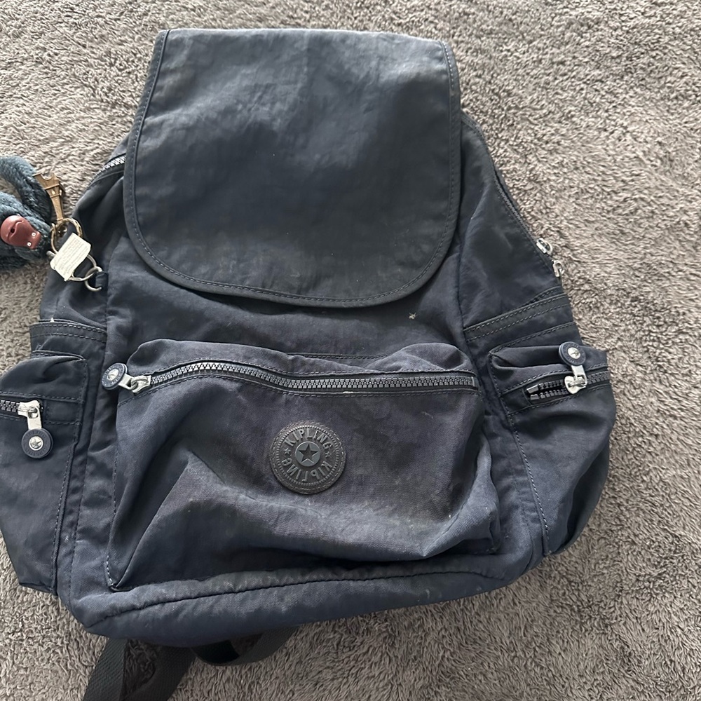 Kipling Black Backpack Durable Nylon Casual